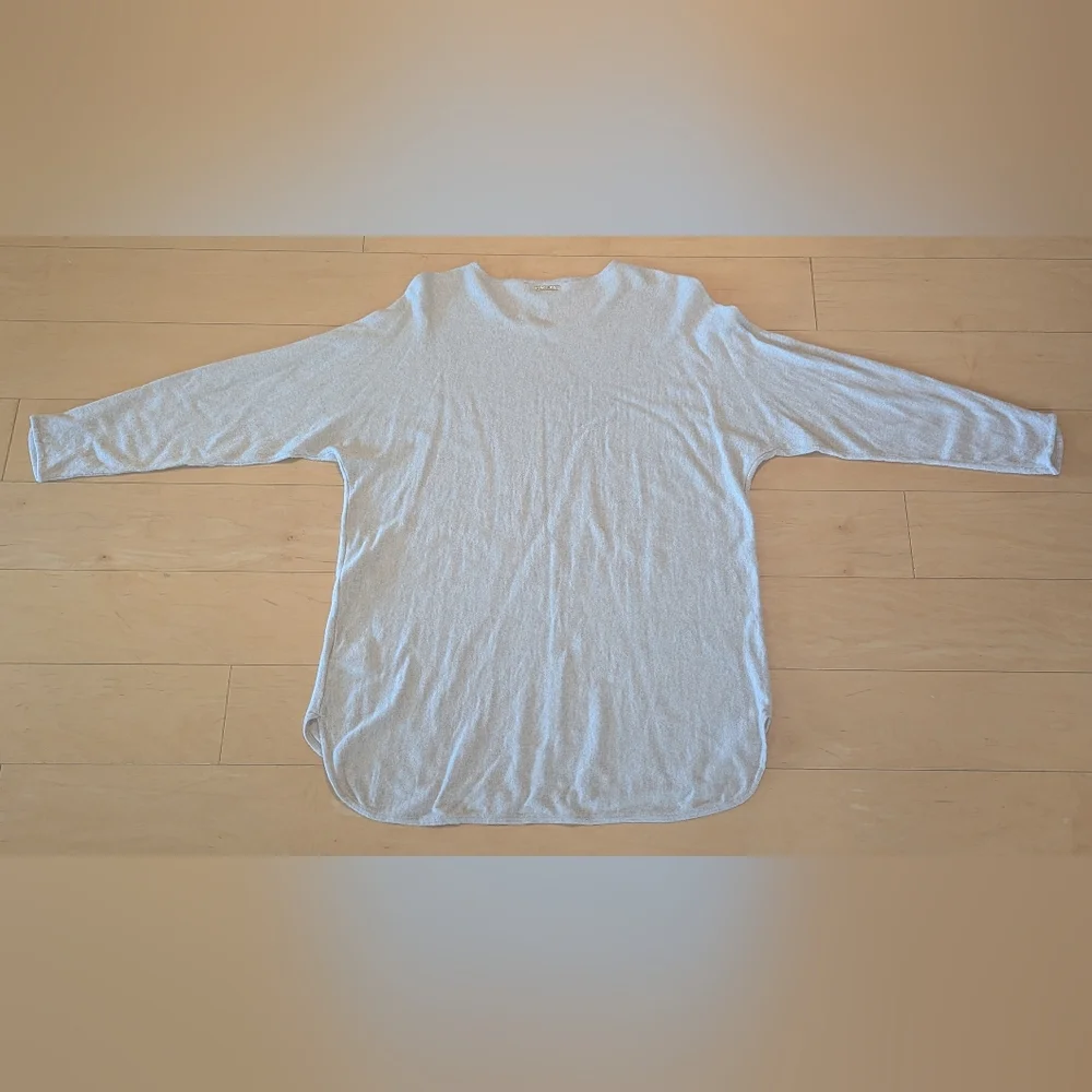 Michael Kors Cream Tunic Sweater XL Longline Oversized Cozy Knit